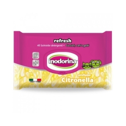 Refresh -Salviette detergenti per animali - citronella - 40 salviette