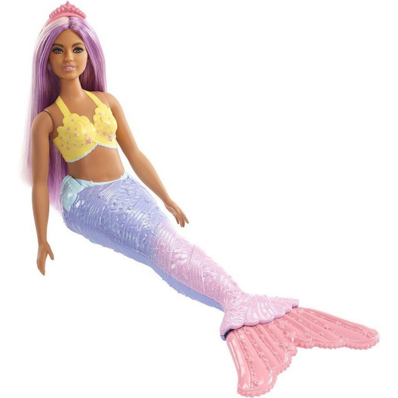 MATTEL - Barbie Dreamtopia - Sirena Con Coda Arcobaleno E Capelli Viola
