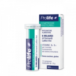 Prolife ProLife 12 Compresse Masticabili - Integratore alimentare di fermenti lattici vivi