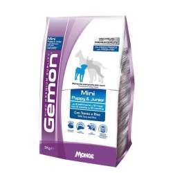 GEMON Mini Puppy & Junior con Tonno e Riso - Cibo secco per cani 3 Kg