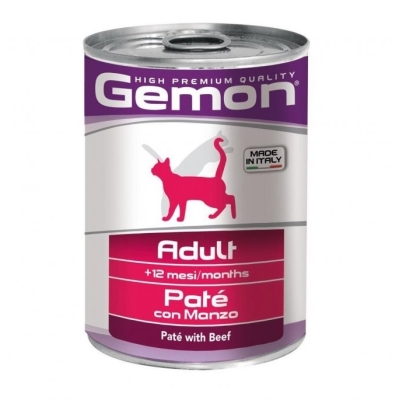 GEMON Adult paté con Manzo - Cibo umido per gatti 400 gr