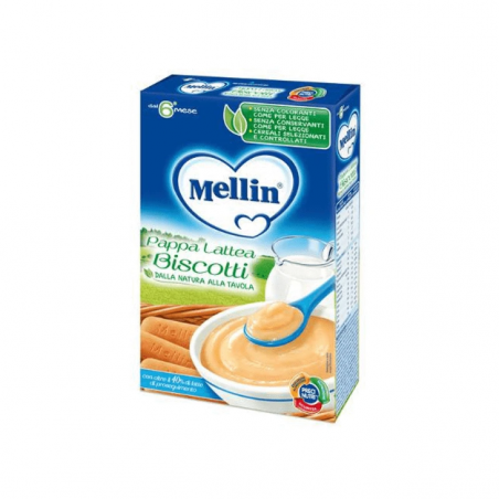 MELLIN - Pappa Lattea Per Bambini Gusto Biscotti 6 Mesi +250 G