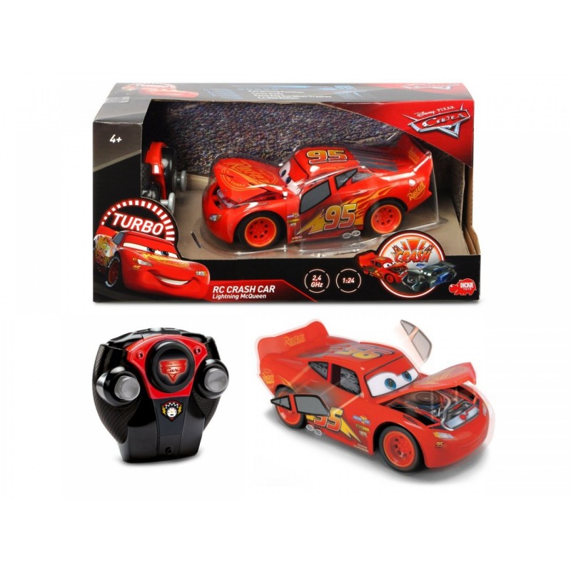 DICKIE TOYS - Disney Cars - Macchina Radiocomandata Crash Car 