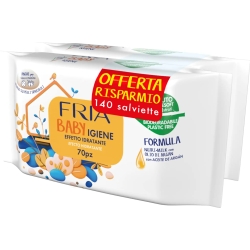 Baby Igiene - 2 x 70 salviette igienizzanti con olio di argan