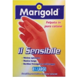 guanti felpati in cotone per pelli sensibili indicati per uso domestico taglia grande