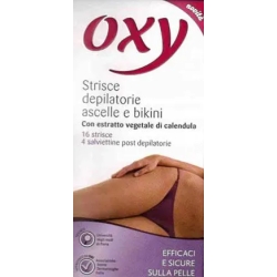 strisce depilatorie per ascelle e bikini - 16 strisce + salviettine post depilatorie