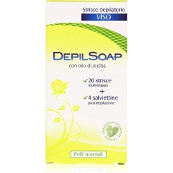 strisce depilatorie viso pelli normali 20 strisce + fluido restitutivo post-depilazione