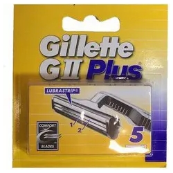 GILLETTE lame di ricambio per rasoio gii plus 1 confezione da 5 lamette