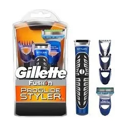 GILLETTE Fusion Rasoio Da Barba Manuale A Batteria Proglide Styler