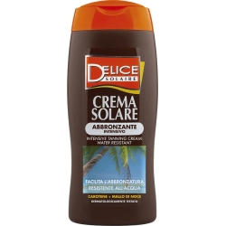 Crema Solare Abbronzante Intensivo - Crema Resistente All'Acqua con Carotene + Mallo di Noce 250Ml