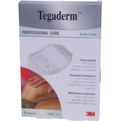 Nexcare Medicazione Adesiva Impermeabile E Trasparente Tegaderm - 5 Cerotti Da 6 x 7 cm