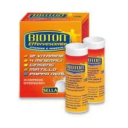 Bioton 20 Compresse Effervescenti - Integratore Alimentare Per Il Tono Fisico con Vitamine E Minerali
