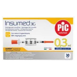 Pic Insumed - 30 Siringhe Per Insulina 0,3 Ml G31 8Mm