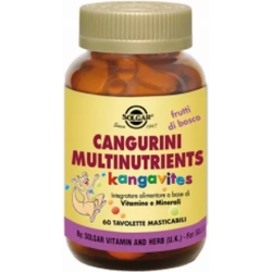Solgar Cangurini Multinutrients 60 Compresse Gusto Frutti Bosco - Integratore Multivitaminico
