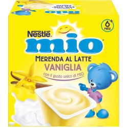 Merenda Per Bambini Al Latte Gusto Vaniglia Mio 100 G 4 Pezzi