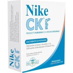 Nike Ck 100 Bustine di acido l-ascorbico + 100 bustine di bicarbonato di potassio - Integratore Antiossidante