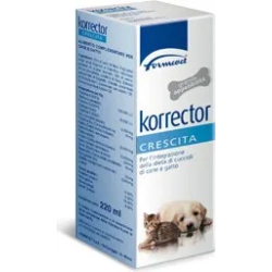 integratore alimentare per cani e gatti korrector crescita flacone 220 ml
