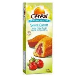 Merendine Senza Glutine  Per Celiaci Mini Plumcake Con Cuore Di  Fragola 210 G