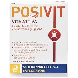 Integratore Alimentare Di Vitamine E Minerali Per Il Tono Psico Fisico  Posivit Vita Attiva 30 Compresse
