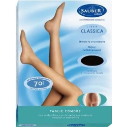 Sauber Linea Classica 70 Den - Collant Maglia Microrete (13-17 mmHg) - Taglia 3 Chiaro