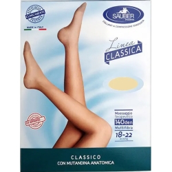 Sauber Linea Classica 140 Den - Collant Maglia Microrete (18-22 mmHg) - Taglia 3 Chiaro