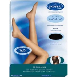 Sauber Linea Classica 140 Den - Collant Premaman Maglia Microrete (18-22 mmHg) - Taglia 2 Nero