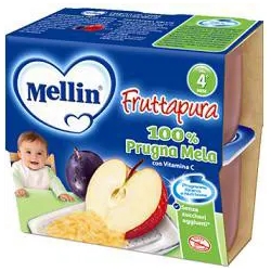 La Merenda Frutta Pura Prugna Mela 100 G 4 Pezzi