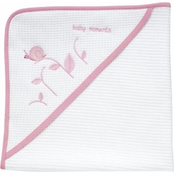 Chicco Accappatoio Quadrato Piquet Con Tenera Lumachina Colore Rosa 0M+