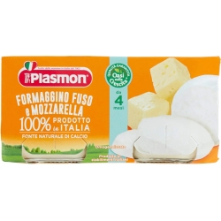Plasmon Omogeneizzato Formaggino Mozzarella 80 Gr X 2 Pezzi