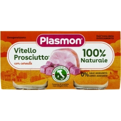 Plasmon Omogeneizzato Vitello/Prosciutto Cotto 80 Gr X 2 Pezzi