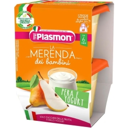 Plasmon La merenda dei bambini - Omogeneizzato Pera e Yogurt 2 x 120 g
