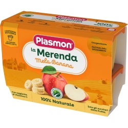 Plasmon La frutta dei bambini - omogeneizzato Mela E Banana 4 vasetti da 100 g