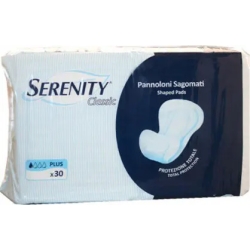 Serenity Classic - 30 Pannoloni Assorbenti Sagomati Per Incontinenza Plus