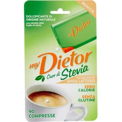 Dolcificante Ipocalorico Con Estratto Di Foglie Di Stevia Cuore Naturale 90 Compresse