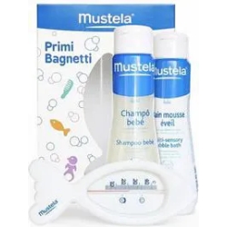 Mustela Primi Bagnetti - Confezione con Bagnoschiuma + Shampoo + Termometro