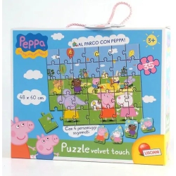 peppa pig puzzle velvet touch al parco 3 anni +