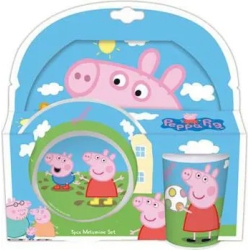 peppa pig set per la pappa 3 pezzi