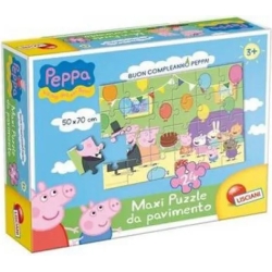 Peppa pig maxi puzzle da pavimento buon compleanno 24 pezzi 3 anni+