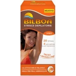 strisce depilatorie viso con attivatore di melanina 1 confenzione  da 20 strisce