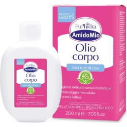 EUPHIDRA amidomio - olio corpo detergente  rinfrescante con olio di riso 200 ml