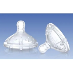 tettarella softflex  in silicone flusso  lento 0m+ 2 pezzi