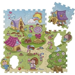 Chicco puzzle per bambini tappetino candy village - villaggio delle caramelle