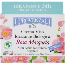 I Provenzali Crema viso idratante biologica con rosa mosqueta 50 ml