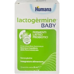 Humana Lactogermine Baby Gocce Flacone da 7,5 gr - Integratore Di Fermenti Lattici