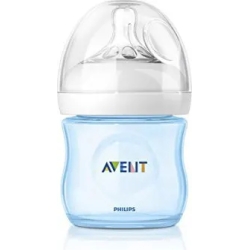 Avent biberon natural  125 ml tettarella silicone 1 fori 0m+ azzurro