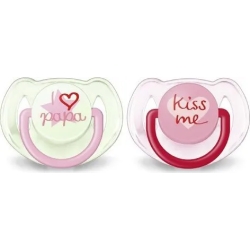 Avent succhietti love tettarella ortodontica senza bpa 6-18m 2 pezzi colori assortiti