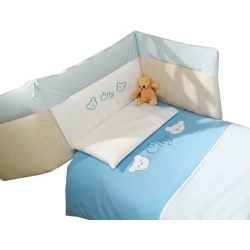 set per letto sfilabile city  3 pezzi colore  azzurro