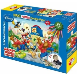 maxi puzzle double face 60 pezzi disney mickey mouse & friends + colori