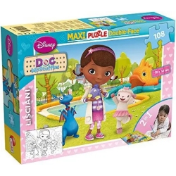 maxi puzzle double face 108 pezzi dottoressa peluche 46614