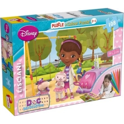 puzzle color plus super 108 pezzi  dottoressa peluche 43750